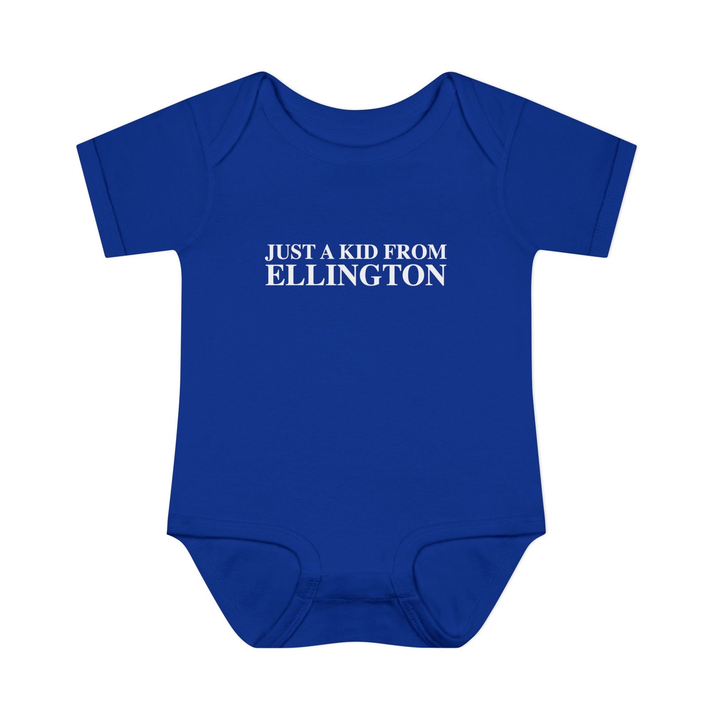 Just a kid from Ellington Infant Baby Rib Bodysuit