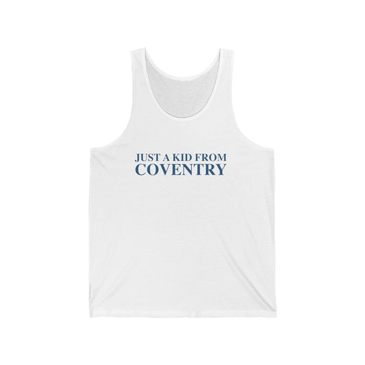 Just a kid from Coventry Unisex Jersey Tank Top