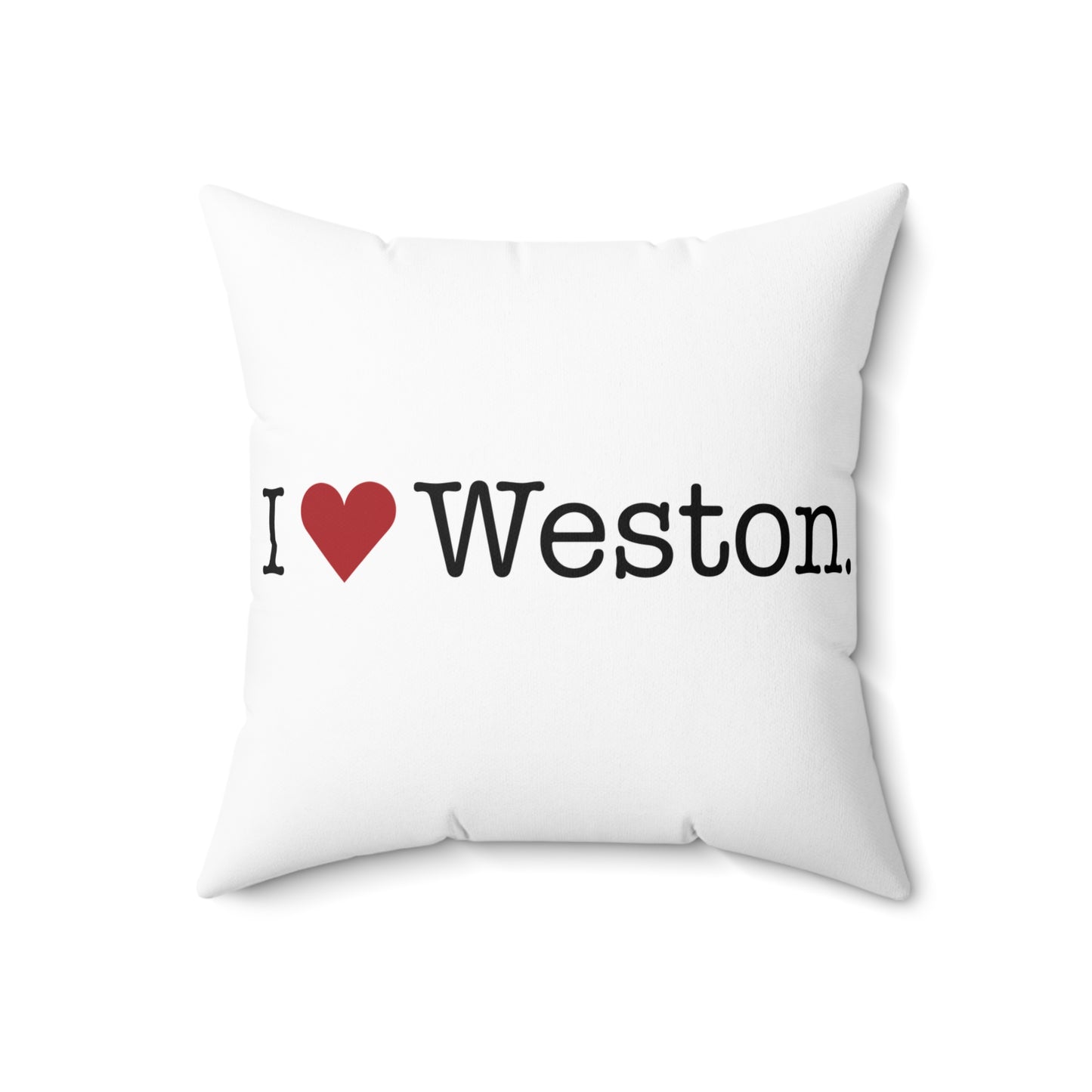 I Heart Weston. Spun Polyester Square Pillow