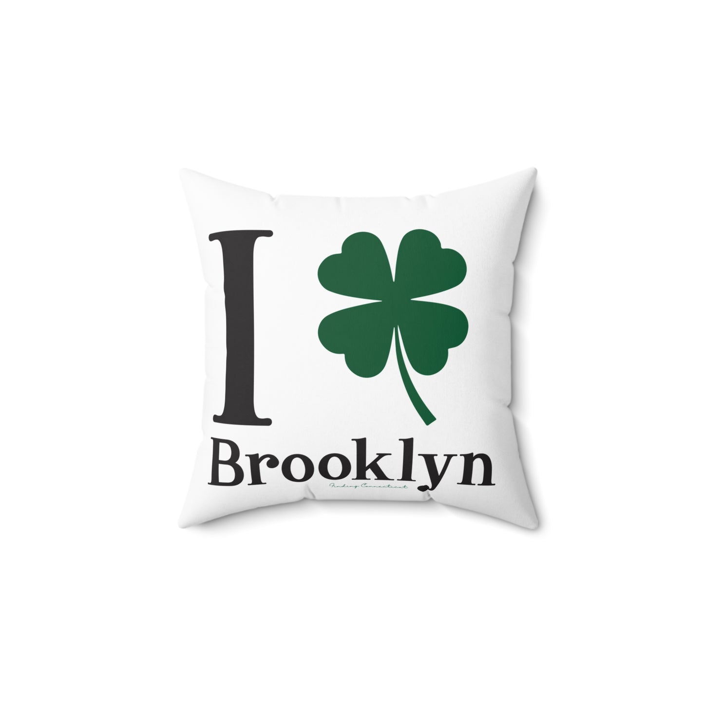 I Clover Brooklyn Spun Polyester Square Pillow