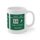 Vintage Merritt Parkway Exit 46 Sign Mug 11oz