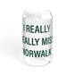 I Really Really Miss Norwalk  Sipper Glass, 16oz