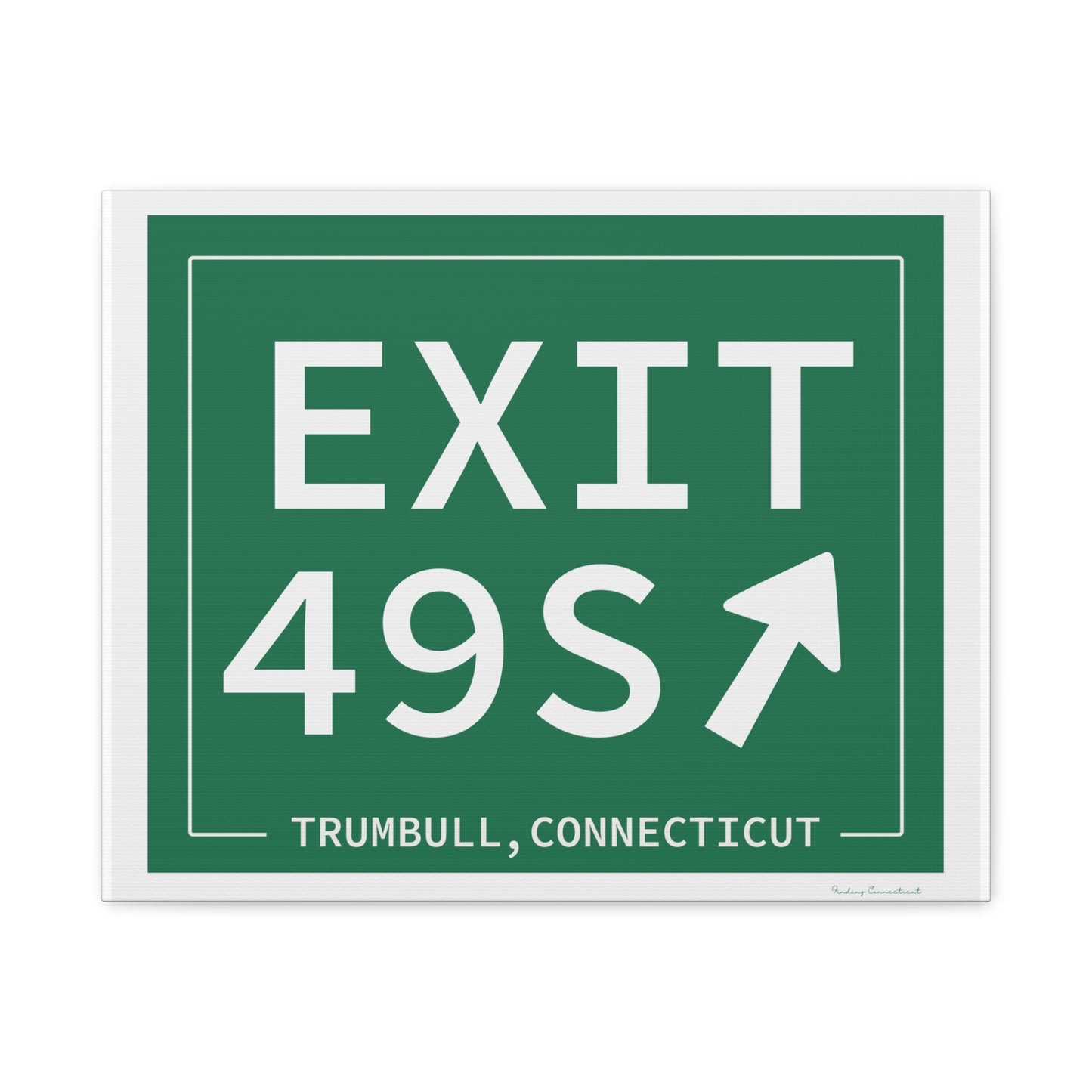 Vintage Exit 49S  Merritt Parkway Sign Matte Canvas, Stretched, 1.25"