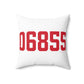 06855 Norwalk Connecticut Zip Code Spun Polyester Square Pillow
