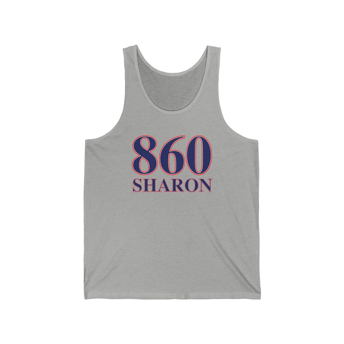 860 Sharon Red White & Blue Unisex Jersey Tank Top