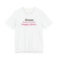 Goose Shows Are My Happy Place - Pink & Espresso Unisex Jersey Short Sleeve T-Shirt