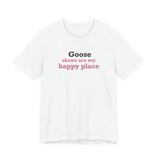 Goose Shows Are My Happy Place - Pink & Espresso Unisex Jersey Short Sleeve T-Shirt