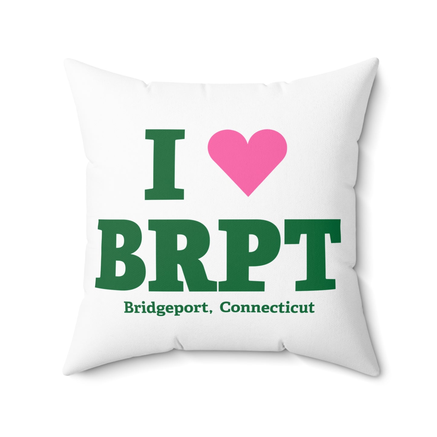 I Heart BRPT Spun Polyester Square Pillow