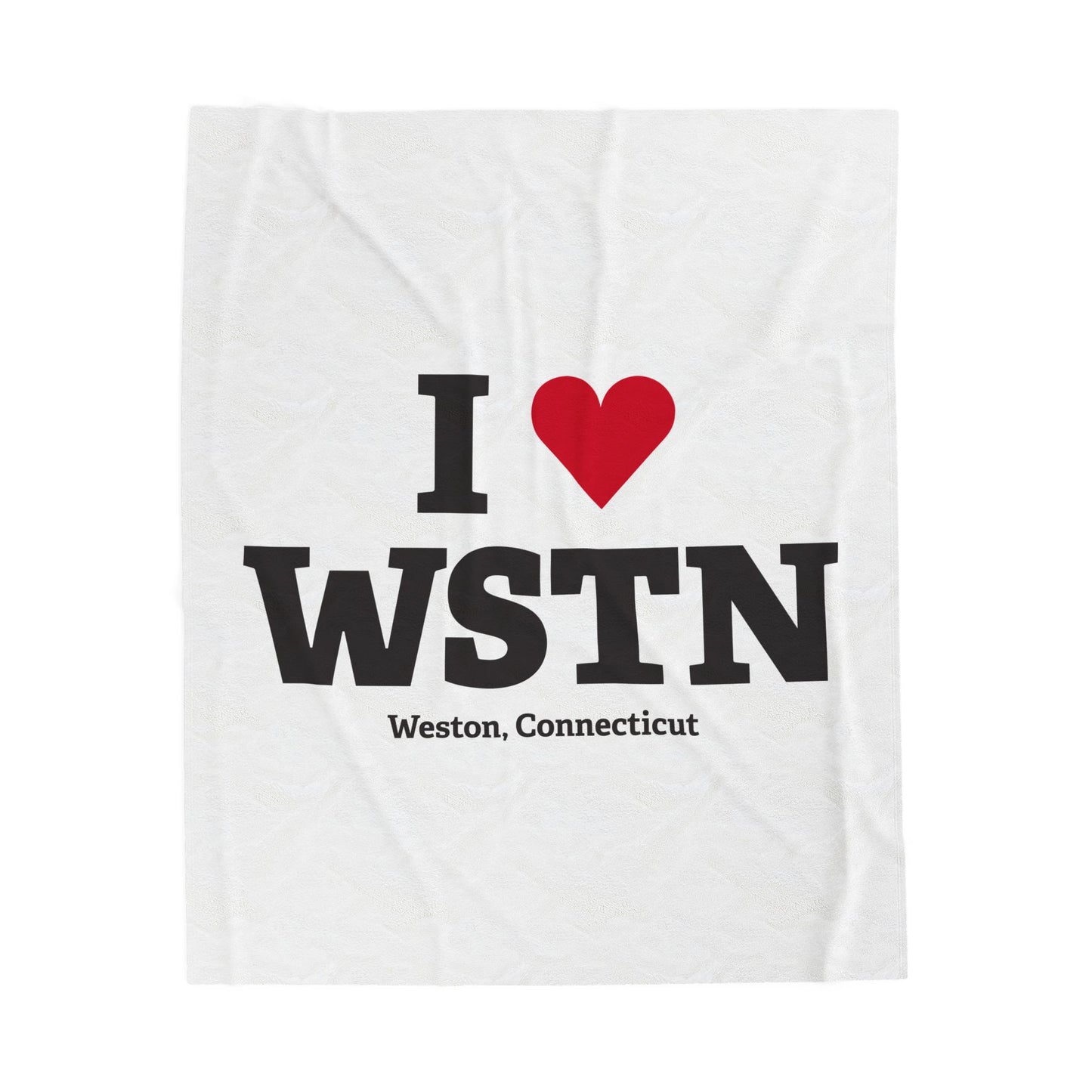 I Heart WSTN Velveteen Plush Blanket