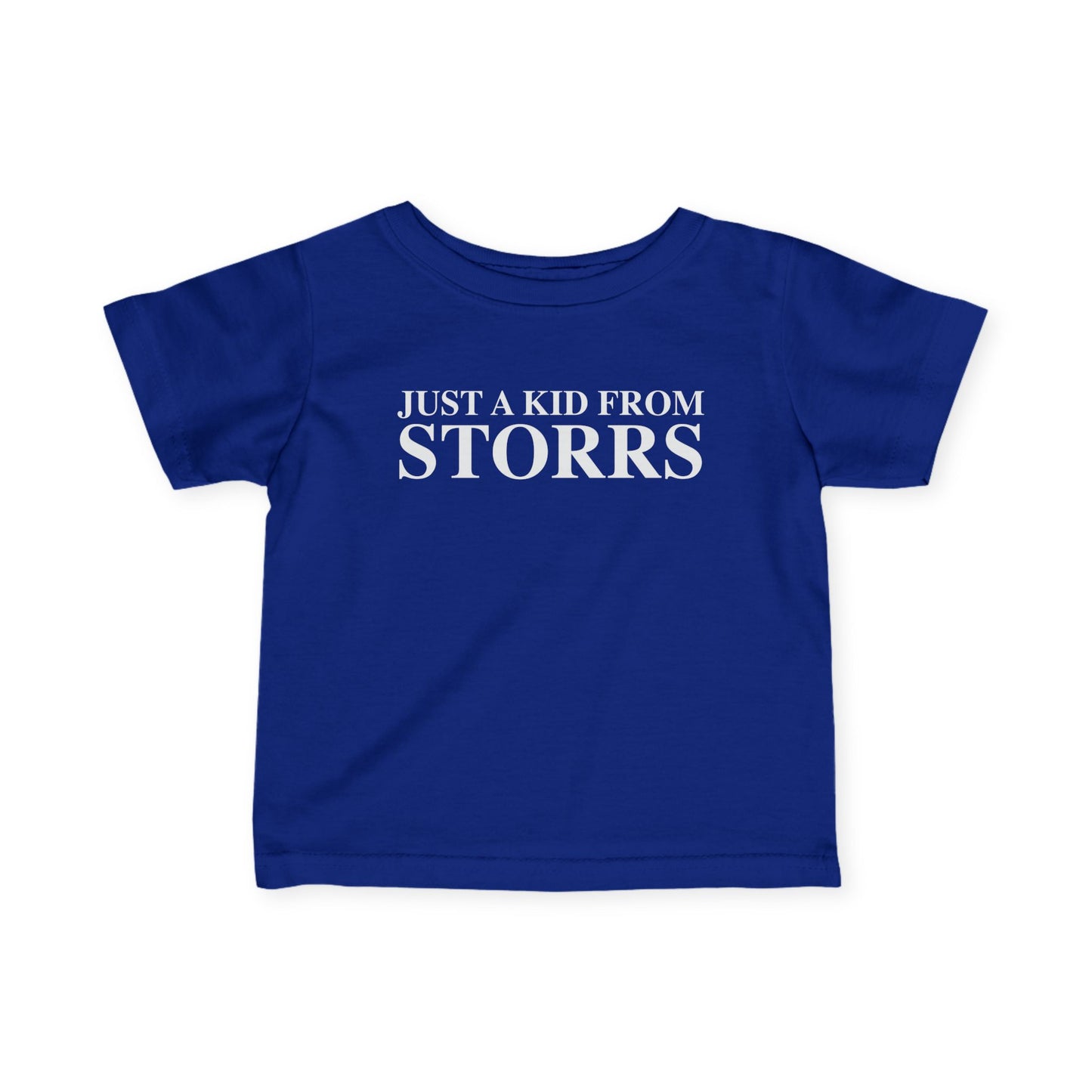 Just a kid from Storrs Infant Fine Jersey T-Shirt