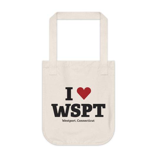 I Heart WSPT Organic Canvas Tote Bag
