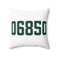 06850 Norwalk Connecticut Zip Code Spun Polyester Square Pillow
