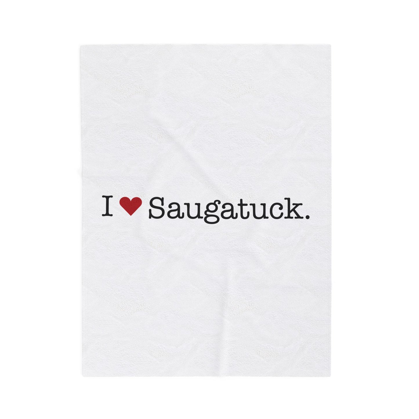 I Heart Saugatuck. Velveteen Plush Blanket