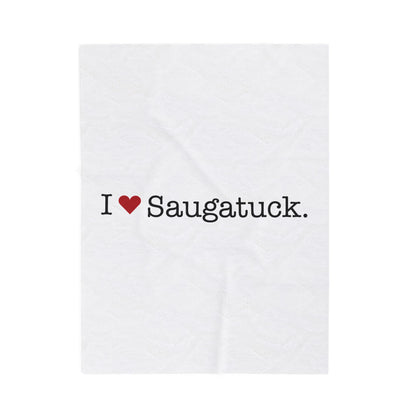 I Heart Saugatuck. Velveteen Plush Blanket