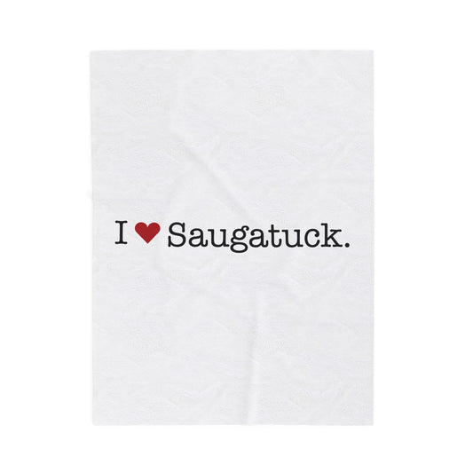I Heart Saugatuck. Velveteen Plush Blanket