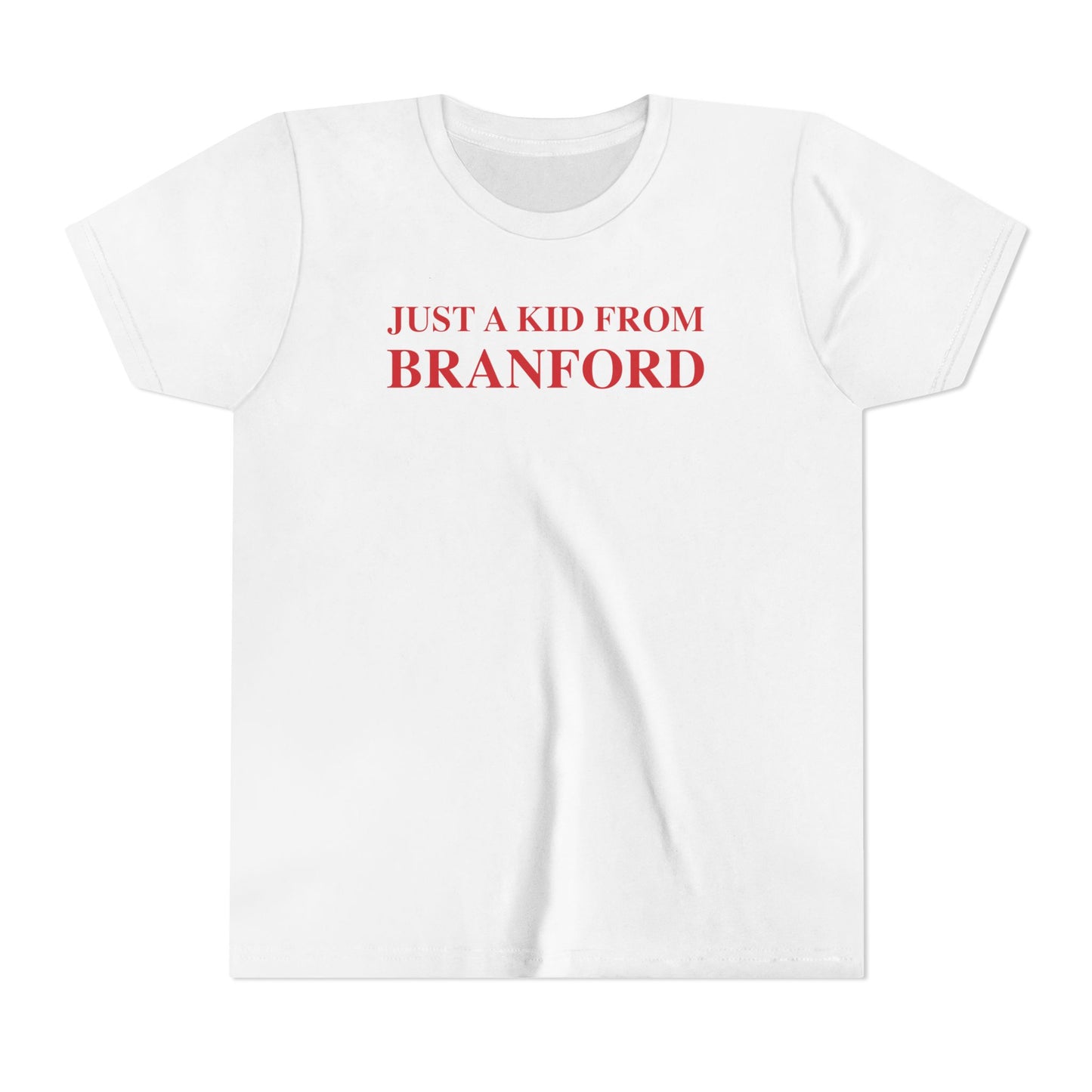 Just a kid from Branford Youth Short Sleeve T-Shirt