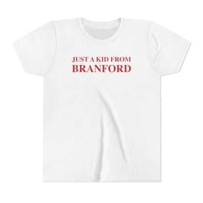 Just a kid from Branford Youth Short Sleeve T-Shirt