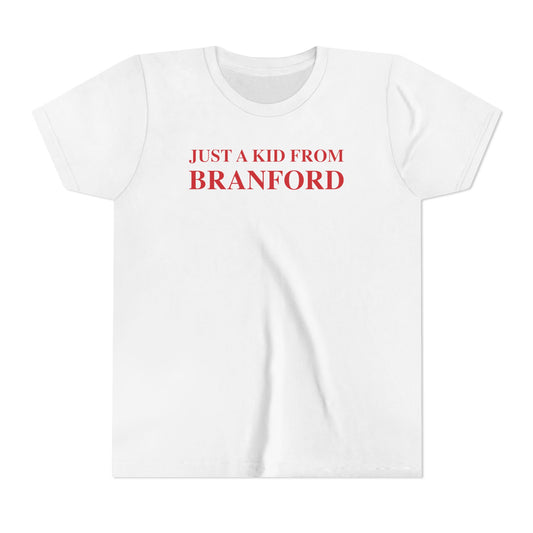 Just a kid from Branford Youth Short Sleeve T-Shirt