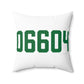 06604 Bridgeport Connecticut Zip Code Spun Polyester Square Pillow