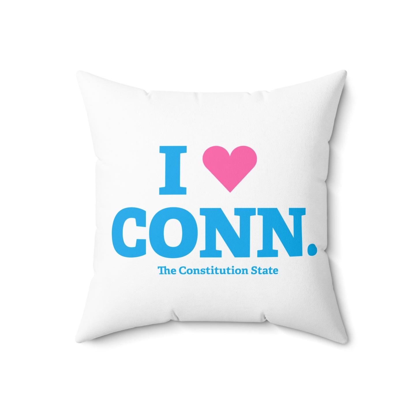 I Heart CONN. Spun Polyester Square Pillow