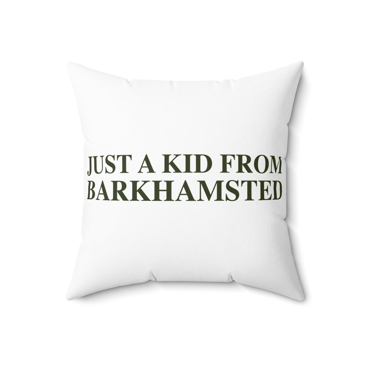 Just a kid from Barkhamsted Polyester Square Pillow