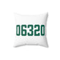 06320 New London Connecticut Zip Code Spun Polyester Square Pillow