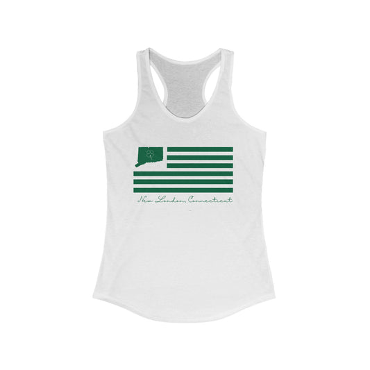 New London Connecticut St Patrick’s Day Flag Women's Ideal Racerback Tank Top