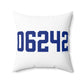 06242 Eastford Connecticut Zip Code Spun Polyester Square Pillow