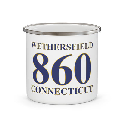 Wethersfield 860 Connecticut WEnamel Camping Mug
