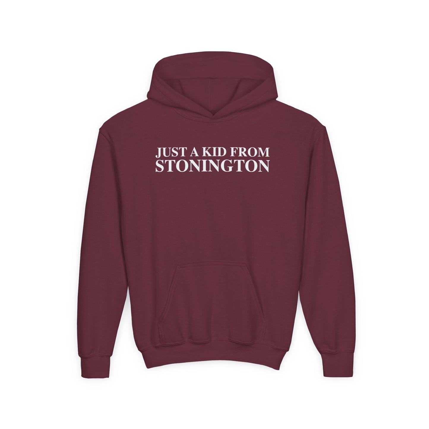 Just a kid from Stonington Youth Heavy Blend Hooded Sweatshirt