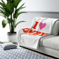 I Heart DNBY Sherpa Fleece Blanket