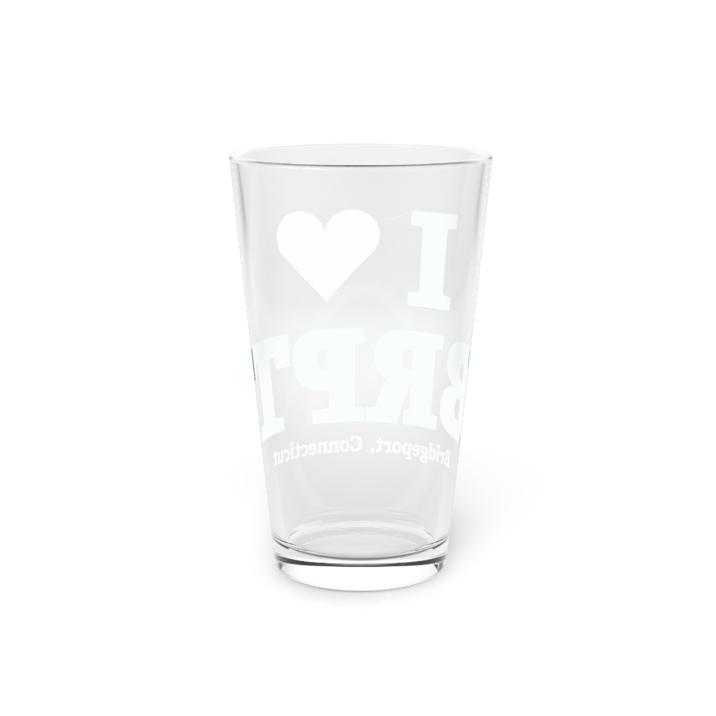 I Heart BRPT Pint Glass, 16oz