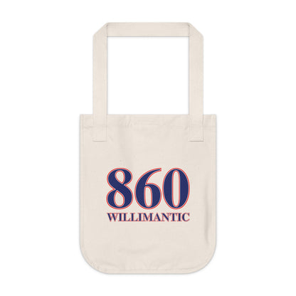 860 Willimantic Red, White & Blue Organic Canvas Tote Bag
