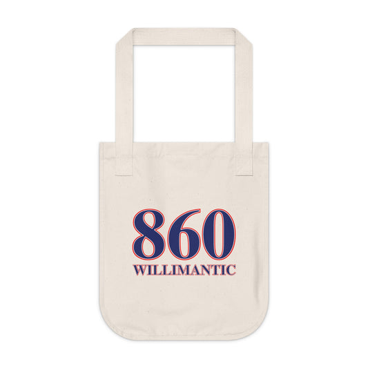 860 Willimantic Red, White & Blue Organic Canvas Tote Bag