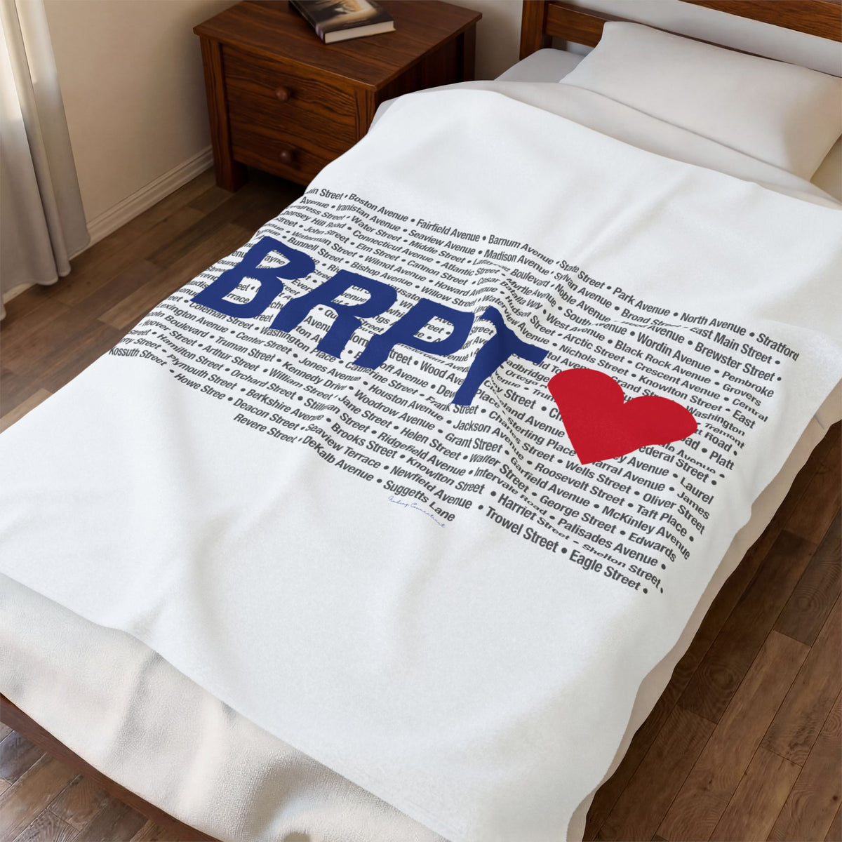 Bridgeport Love Velveteen Plush Blanket