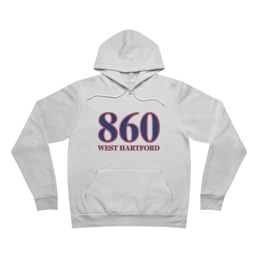 860 West Hartford Red White & Blue Unisex Sponge Fleece Pullover Hoodie