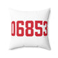 06853 Norwalk Connecticut Zip Code Spun Polyester Square Pillow