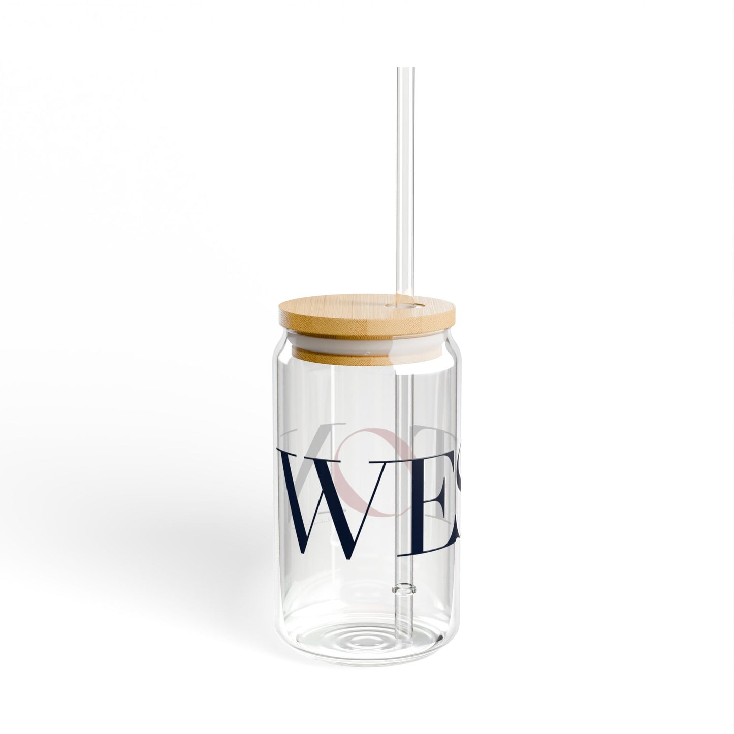 41 Tilt Weston Glass Can with Straw and Lid, 16oz