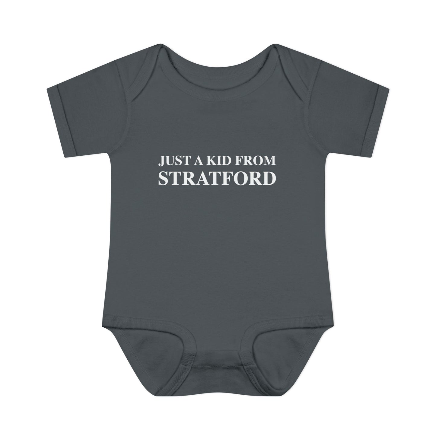 Just a kid from Stratford Infant Baby Rib Bodysuit