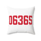 06365 Preston Connecticut Zip Code Spun Polyester Square Pillow