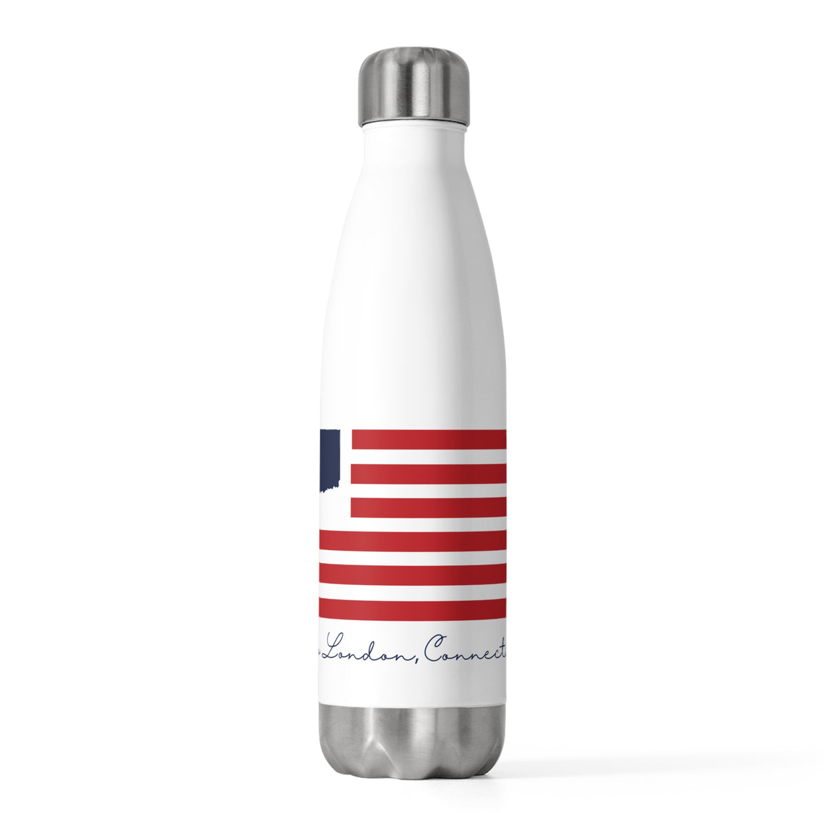 New London Connecticut Flag 20oz Insulated Bottle