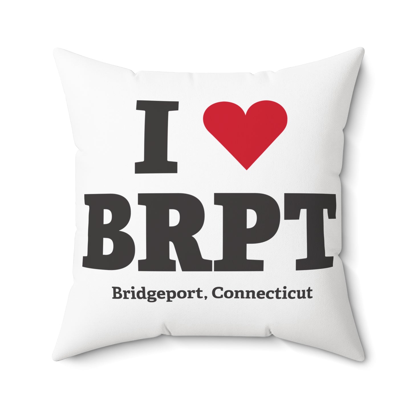 I Heart BRPT Spun Polyester Square Pillow