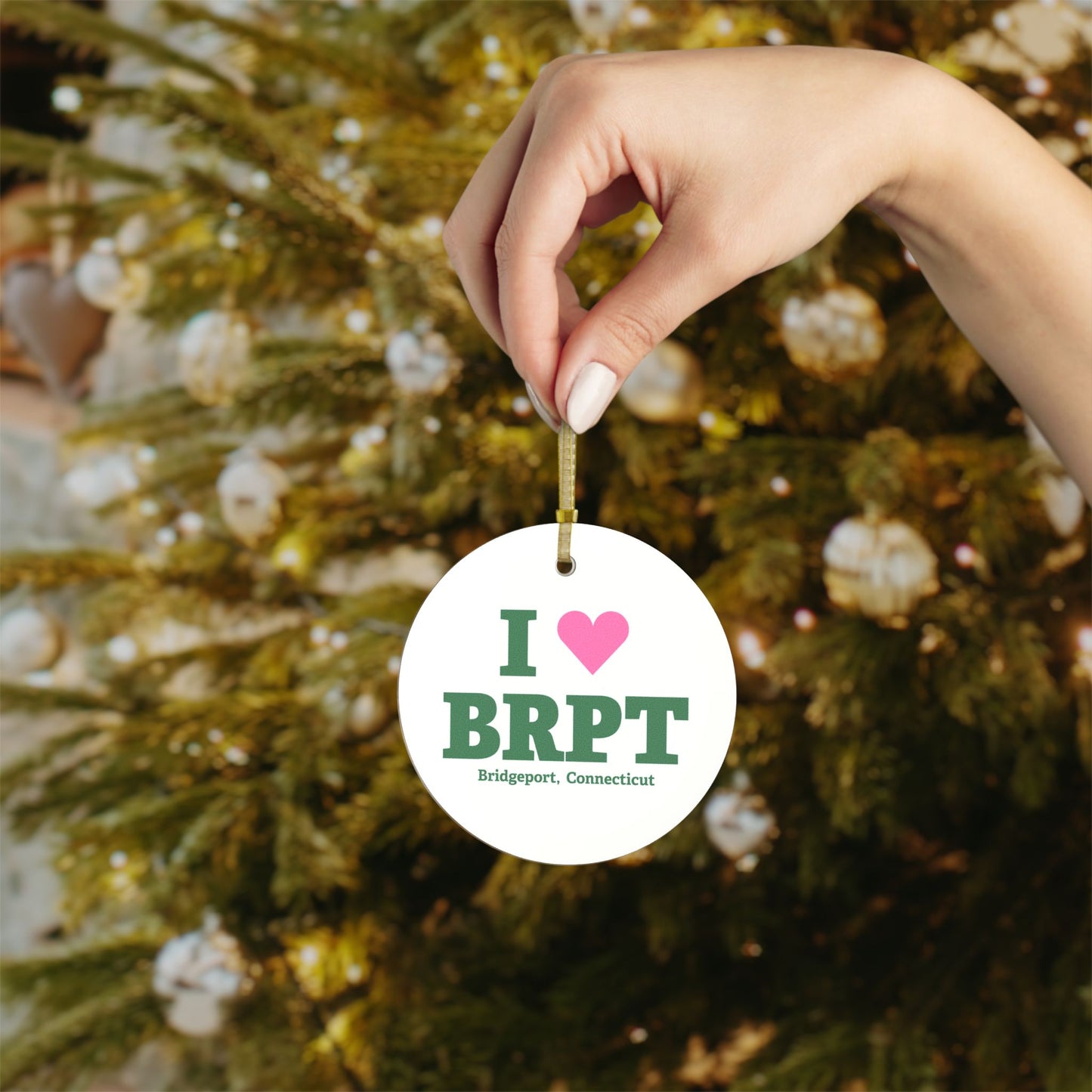 I Heart BRPT Glass Ornaments