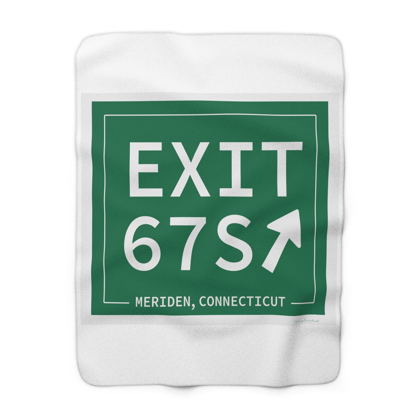 Vintage Exit 67S WCP Sign Sherpa Fleece Blanket