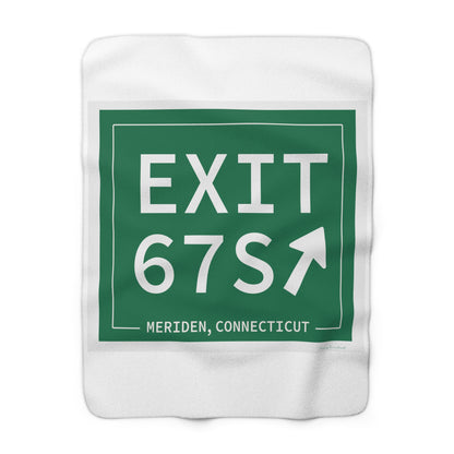 Vintage Exit 67S WCP Sign Sherpa Fleece Blanket