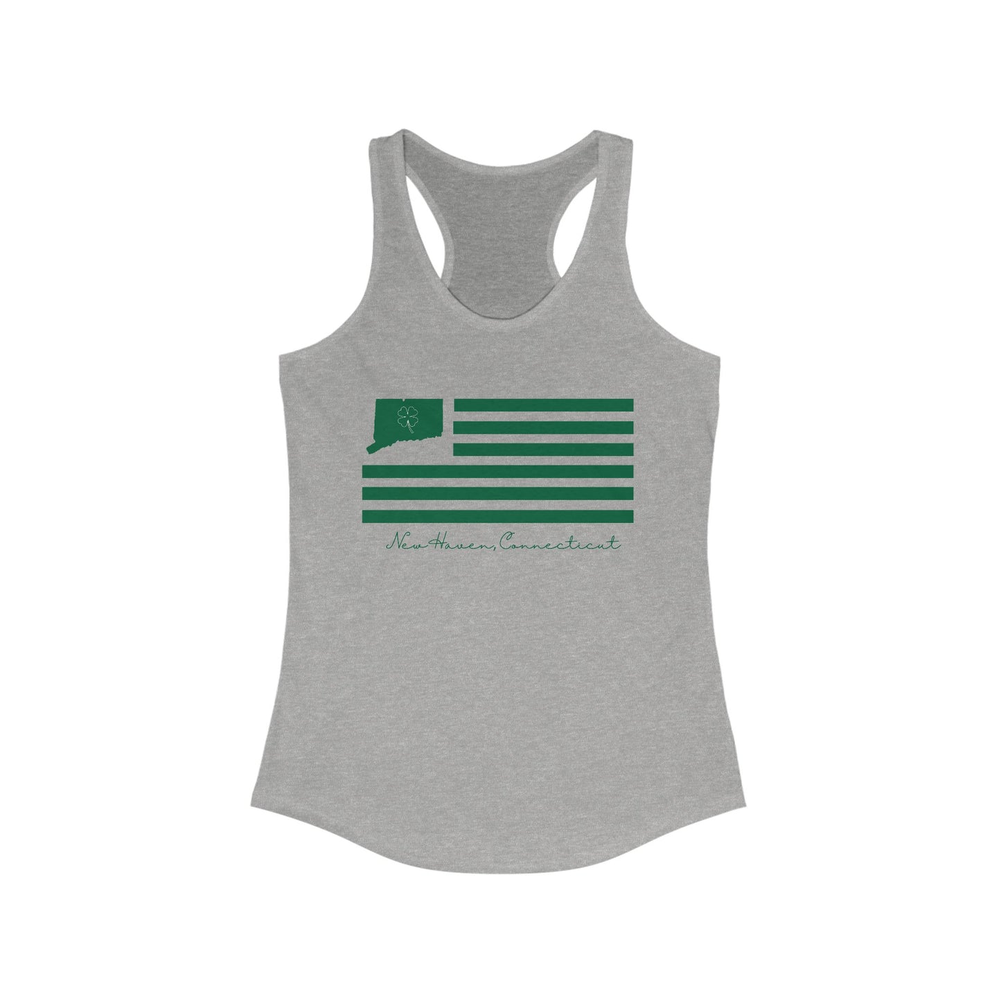 New Haven Connecticut St. Patrick's Day Flag Women's Ideal Racerback Tank Top