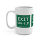 Vintage Exit 68N-E WCP Sign Mug 15oz