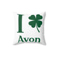 I Clover Avon Spun Polyester Square Pillow