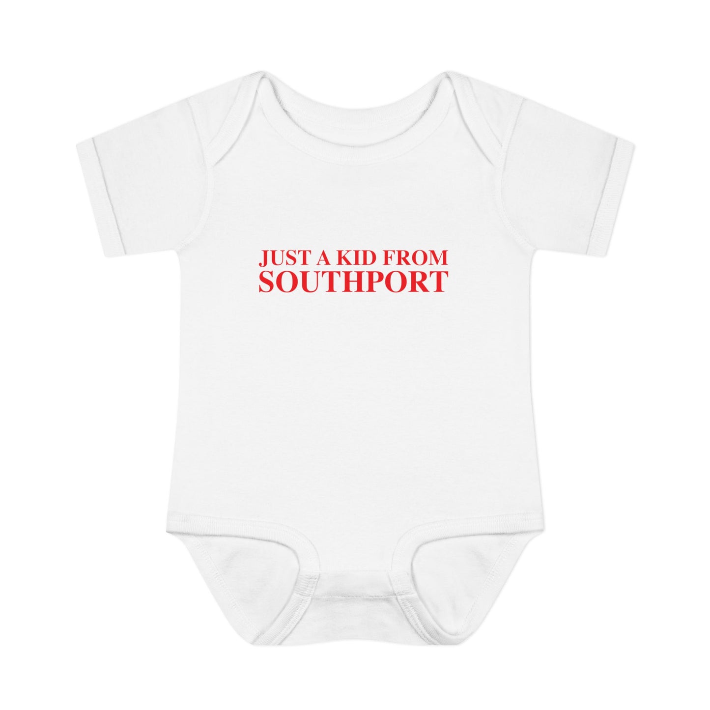 Just a kid from Southport Infant Baby Rib Bodysuit