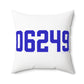 06249 Lebanon Connecticut Zip Code Spun Polyester Square Pillow